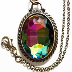 NWOT Gorgeous Watermelon Stone Necklace/Pendant